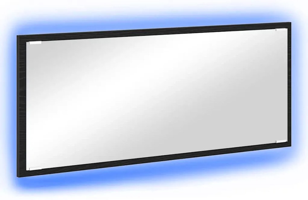 vidaXL Καθρέφτης Μαύρη δρυς 90 x 8.5 x 37 εκ Επεξεργασμένο ξύλο