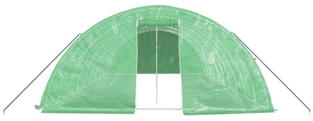 vidaXL Θερμοκήπιο Πράσινο 50 μ² 10 x 5 x 2,3 μ. με Ατσάλινο Πλαίσιο