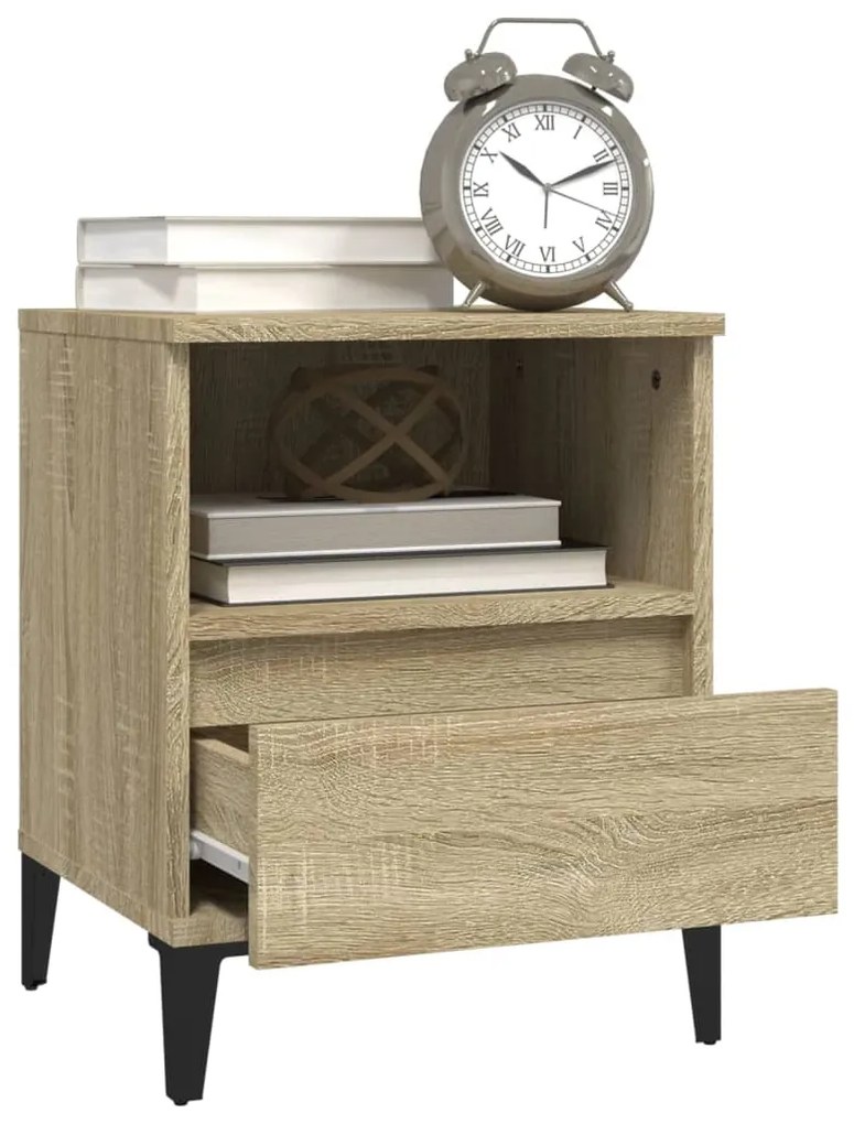 vidaXL Κομοδίνο Sonoma Δρυς 40x35x50 εκ.