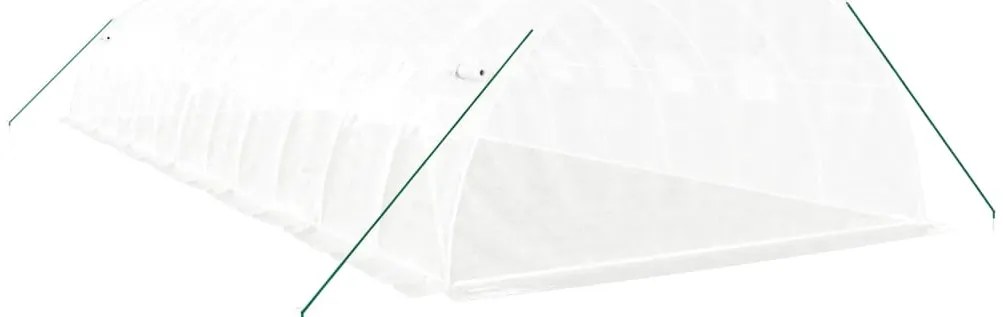 vidaXL Θερμοκήπιο Λευκό 48 μ² 12 x 4 x 2 μ. με Ατσάλινο Πλαίσιο