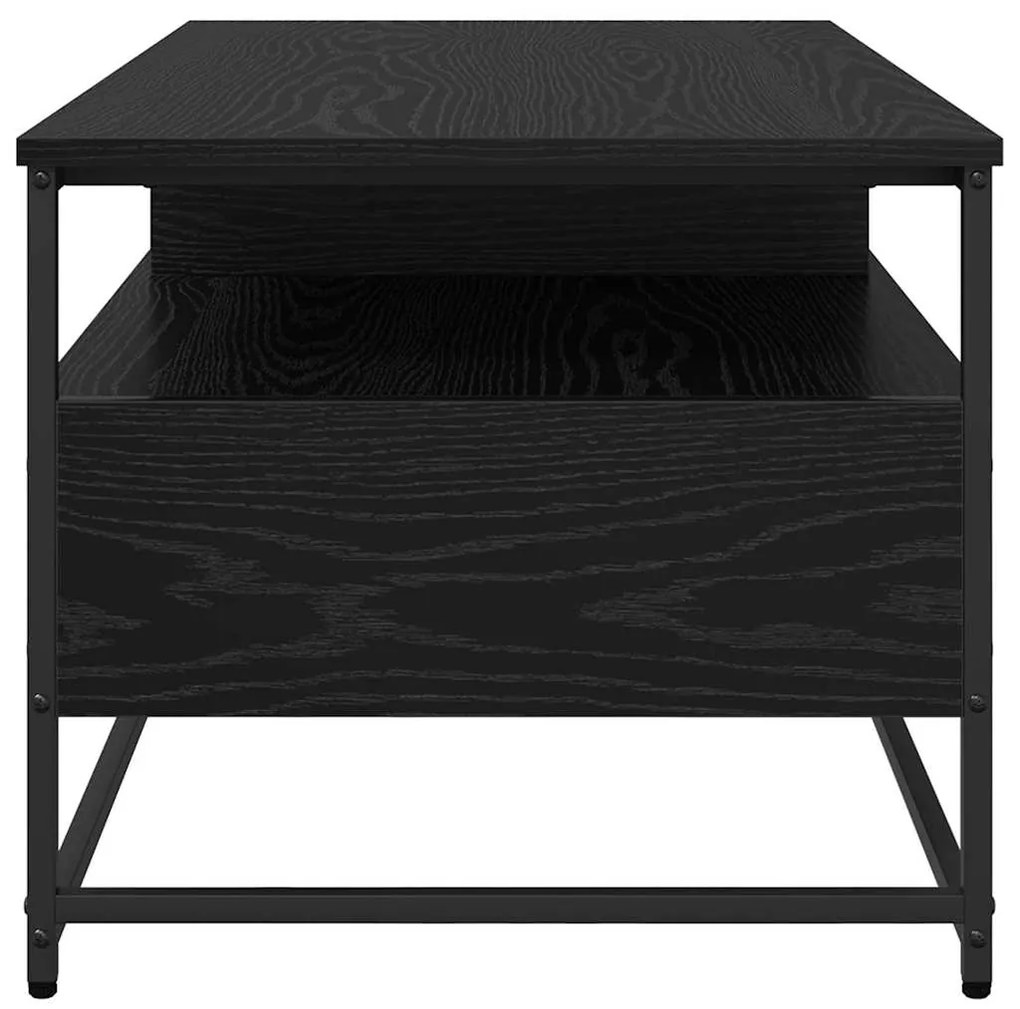 vidaXL Τραπεζάκι σαλονιού με συρτάρι Μαύρη Οξυά 100 x 51 x 45 cm