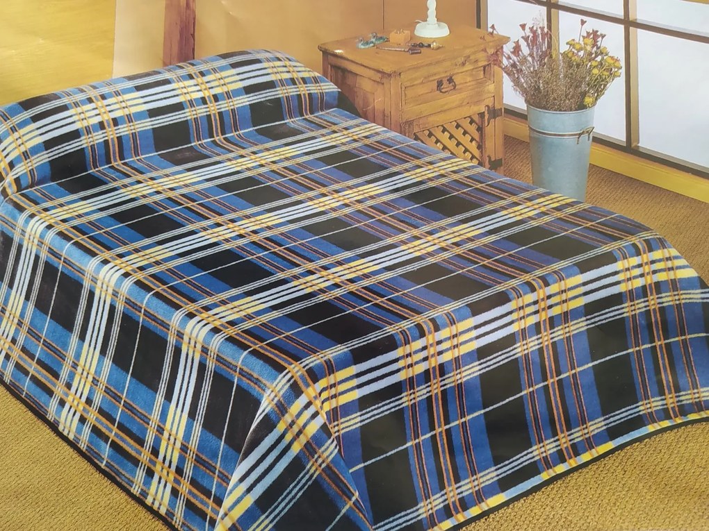 DIMcol ΚΟΥΒΕΡΤΑ Acrylic 85% / Poly 15% 220Χ240 ΙΣΠΑΝΙΑΣ PADUANA Blue 1030295599900070