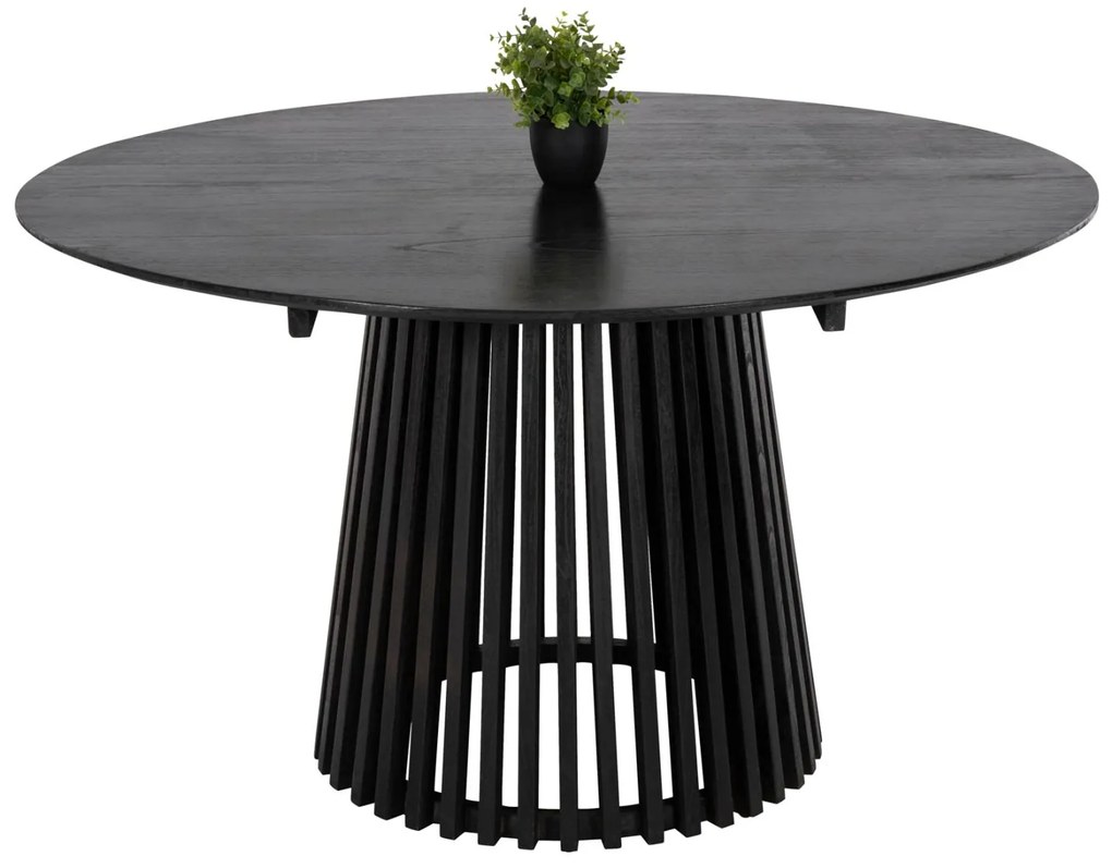 ΤΡΑΠΕΖΙ ΤΡΑΠΕΖΑΡΙΑΣ FRANTZ ΜΑΣΙΦ MINDI ΞΥΛΟ ΣΕ ΜΑΥΡΟ Φ150x75Υεκ