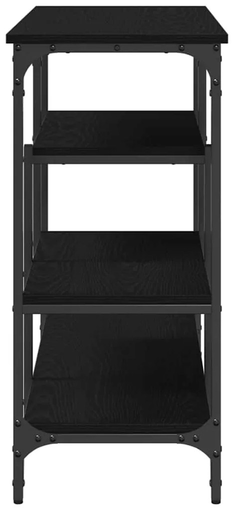 vidaXL Τραπέζι Κονσόλας με ράφι Μαύρη δρυς 100 x 35 x 75 εκ.