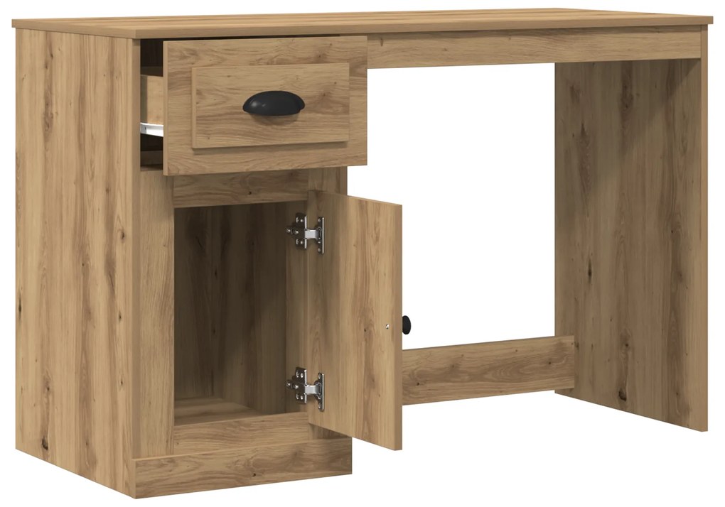 vidaXL γραφείο με αποθηκευτικά χώρο Artisan Oak 50x115x75 εκ Επεξεργασμένο ξύλο