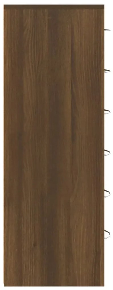vidaXL Ντουλάπι με 6 Συρτάρια Καφέ Δρυς 50x34x96 εκ Επεξεργασμένο Ξύλο