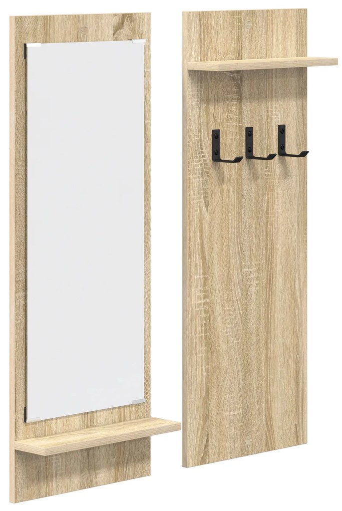 vidaXL Τοίχου Κρεμάστρα Sonoma Oak 70 x 10 x 90 εκ. Επεξεργασμένο ξύλο