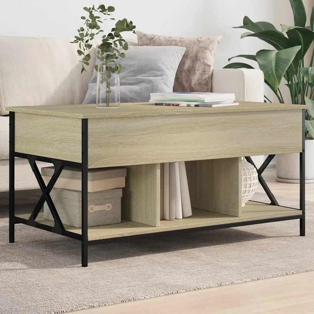 vidaXL Τραπεζάκι Σαλονιού Sonoma Δρυς 100x55x50 εκ. Επεξεργασμένο Ξύλο