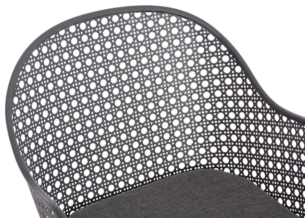 Καρέκλα - Πολυθρόνα OREGO C6268.01 Σκούρο Γκρί Αλουμινίου με Μαξιλάρι 56x59x81Υεκ. 56x59x81 εκ.