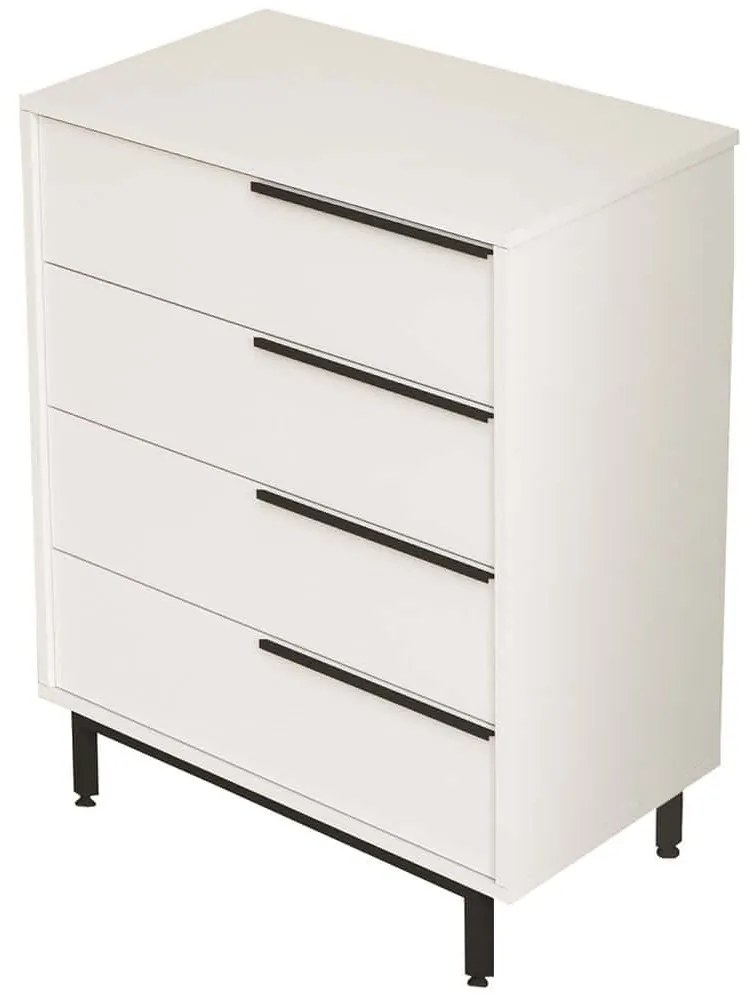 Συρταριέρα On 956LCS3502 74,8x44,5x95,1cm White-Black