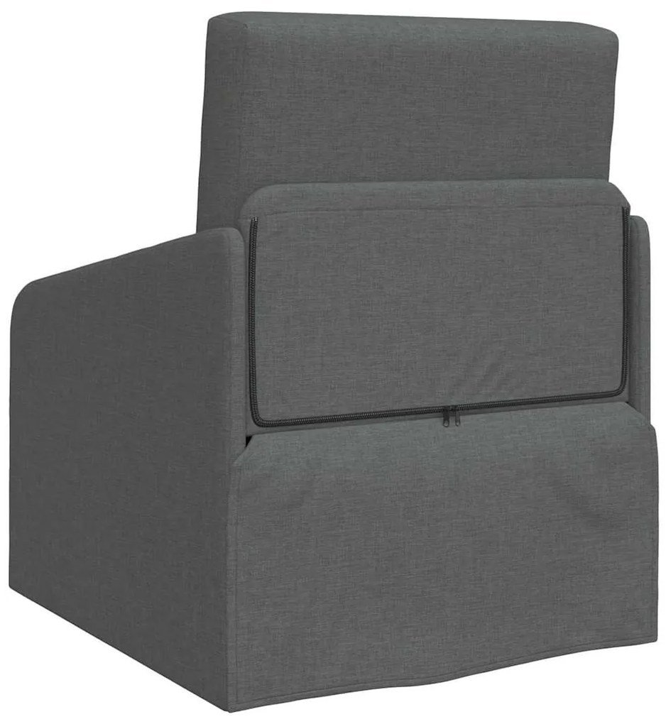 vidaXL Κρεβάτι καναπές Σκούρο Γκρι 65 x 80 x 83 εκ. ύφασμα