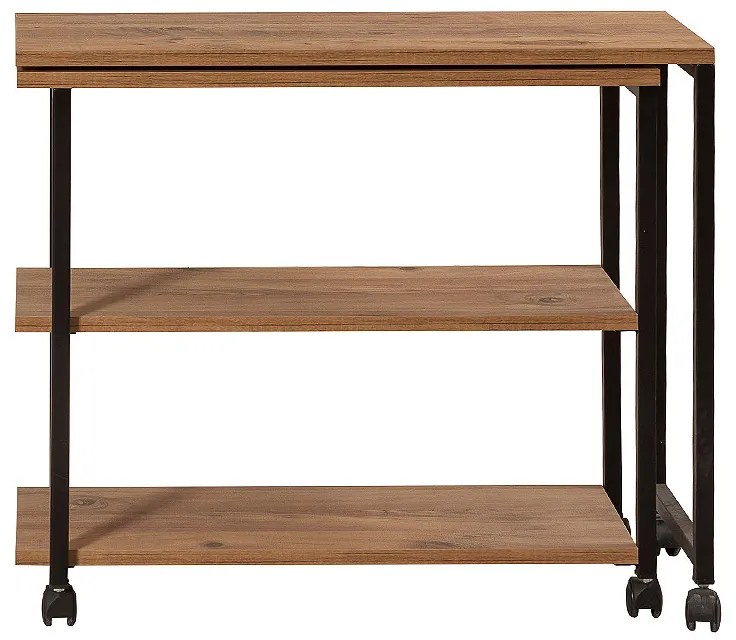 Τραπεζάκι βοηθητικό Frenk Megapap πολυμορφικό χρώμα atlantic pine 76x30x66εκ.