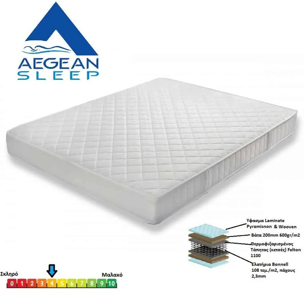 Στρώμα Ορθοπεδικό AegeanSleep VALUE ORTHOPEDIC 120x190x019cm New Model 2024