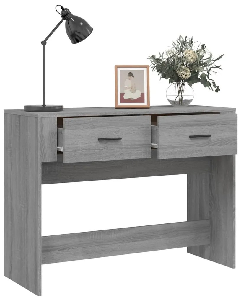 vidaXL Τραπέζι Κονσόλα Γκρι Sonoma 100x39x75 εκ. Επεξεργασμένο Ξύλο