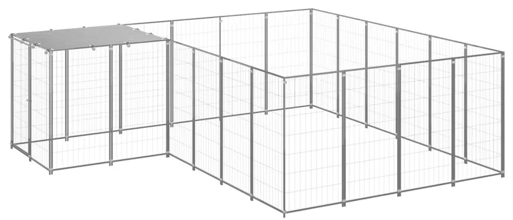 Σπιτάκι Σκύλου Ασημί 8,47 μ² Ατσάλινο   - Ασήμι