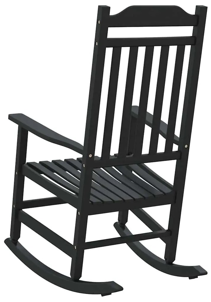 vidaXL Κουνιστή καρέκλα Μαύρο 65 x 84 x 114 εκ Πολυαιθυλένιο