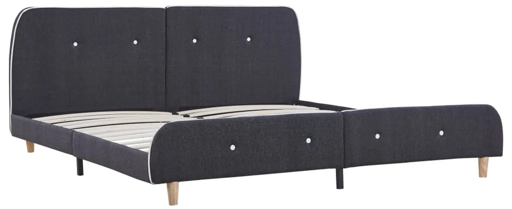 vidaXL Πλαίσιο Κρεβατιού Σκούρο Γκρι 160 x 200 εκ. Υφασμάτινο