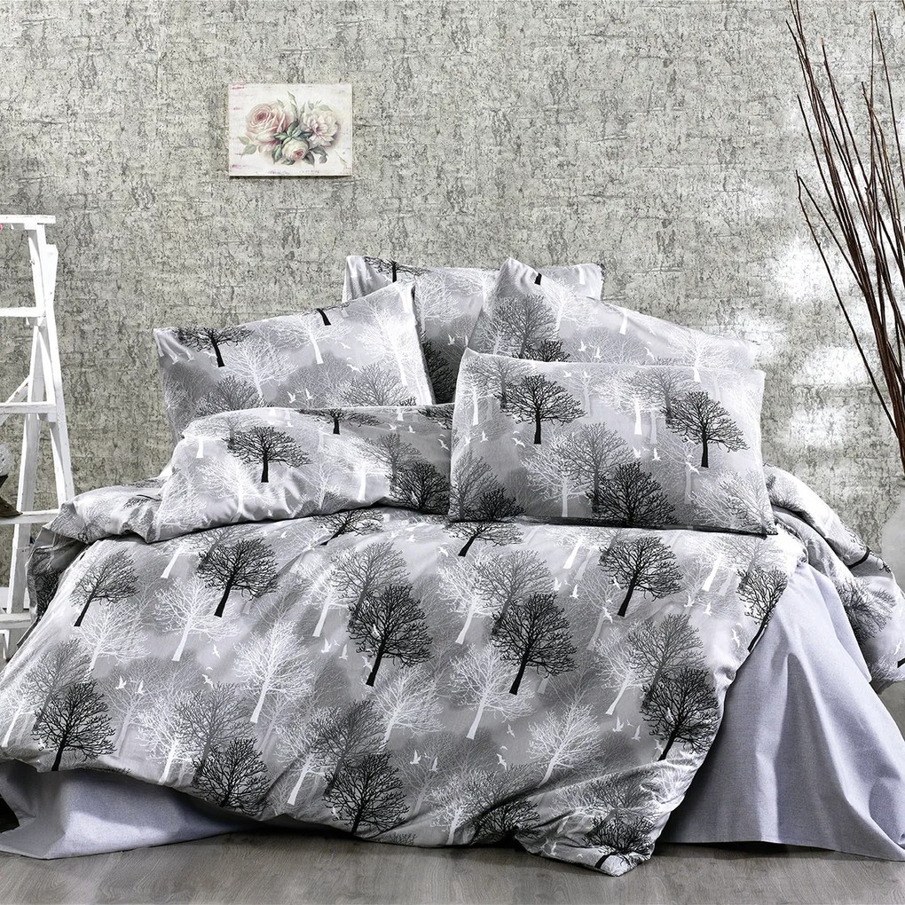 Σεντόνια Υπέρδιπλα (Σετ 240x270) Dimcol Forest 312 Grey