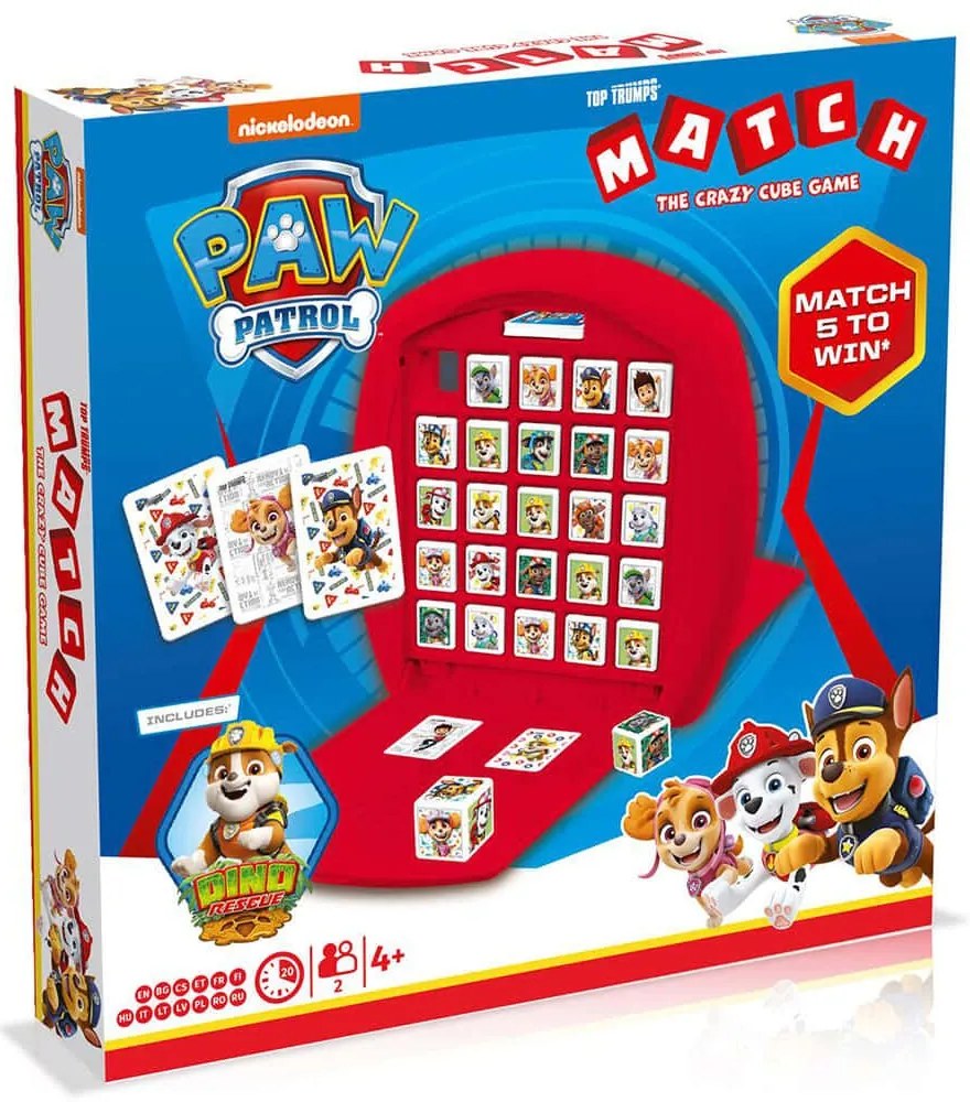 Επιτραπέζιο Παιχνίδι Top Trumps Match: Paw Patrol Τhe Crazy Cube Game WM01346-ML1-6 (Αγγλική Γλώσσα) 4+ Ετών 2 Παίκτες Multi Winning Moves