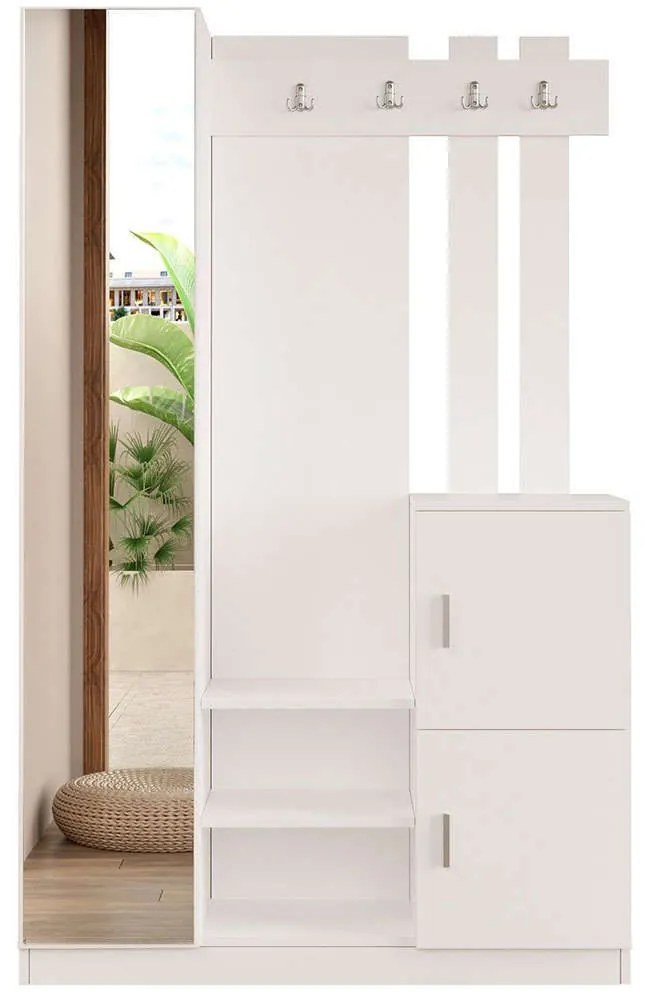 Έπιπλο Εισόδου 956LCS2830 113,6x35x180cm White Particle Board, Melamine