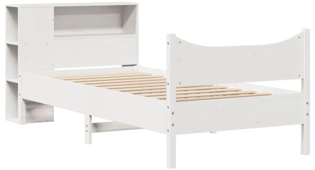 vidaXL Σκελετός Κρεβ. Χωρίς Στρώμα Λευκό 90x200 εκ Μασίφ Πεύκο