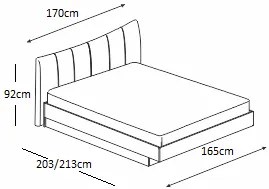 Σετ Κρεβατοκάμαρας  ξύλινο MOKA 160x200 DIOMMI 40-037