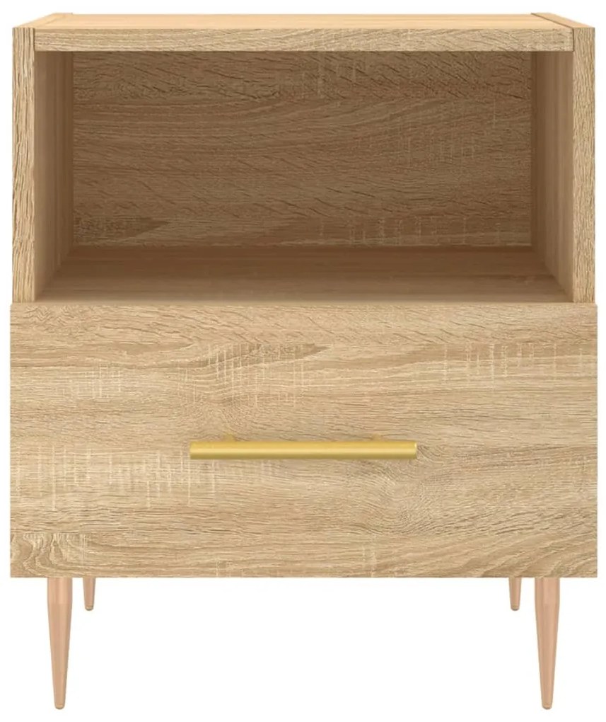 vidaXL Κομοδίνα 2 τεμ. Sonoma Δρυς 40 x 35 x 47,5 εκ. Επεξεργ. Ξύλο