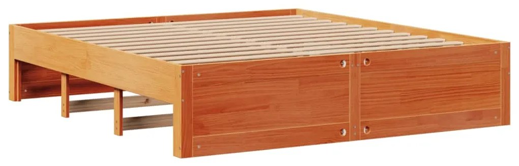 vidaXL Σκελετός Κρεβατιού Χωρίς Στρώμα 180x200 εκ Μασίφ Ξύλο Πεύκου