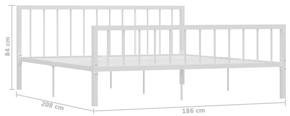 vidaXL Πλαίσιο Κρεβατιού Λευκό 180 x 200 εκ. Μεταλλικό