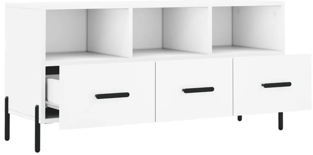 vidaXL Έπιπλο Τηλεόρασης Λευκό 102 x 36 x 50 εκ. από Επεξεργ. Ξύλο
