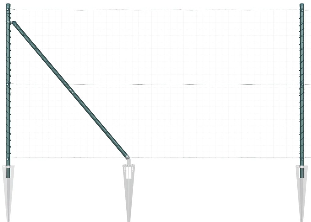 vidaXL Πό posts με κοτσαδόρο 52 τεμ Ø32 mm 160 cm Γαλβανισμένο χάλυβα