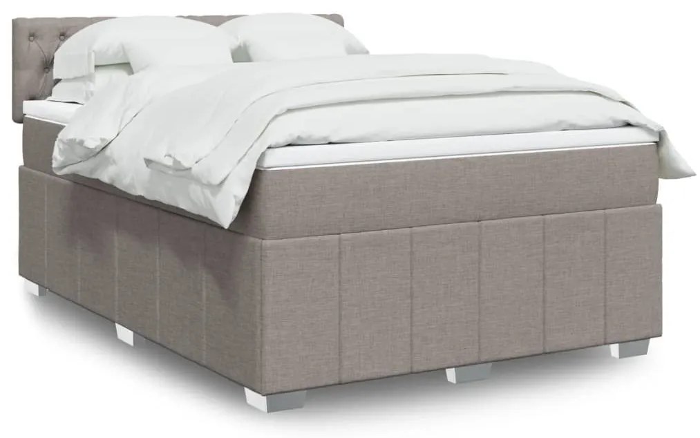 ΚΡΕΒΑΤΙ BOXSPRING ΜΕ ΣΤΡΩΜΑ TAUPE 140X200 ΕΚ. ΥΦΑΣΜΑΤΙΝΟ 3287102