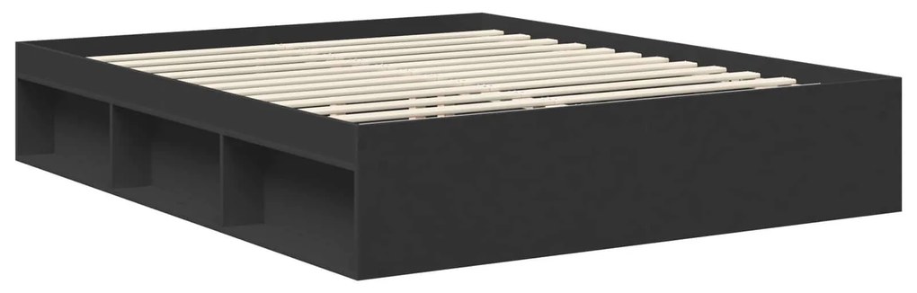 vidaXL Σκελετός Κρεβατιού Μαύρο 160 x 200 cm Στερεά ξυλεία πεύκου