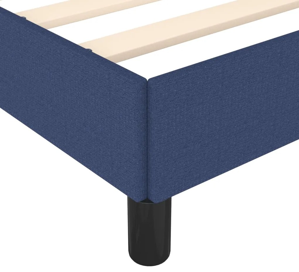 vidaXL Πλαίσιο κρεβατιού χωρίς στρώμα μπλε 120x200cm ύφασμα