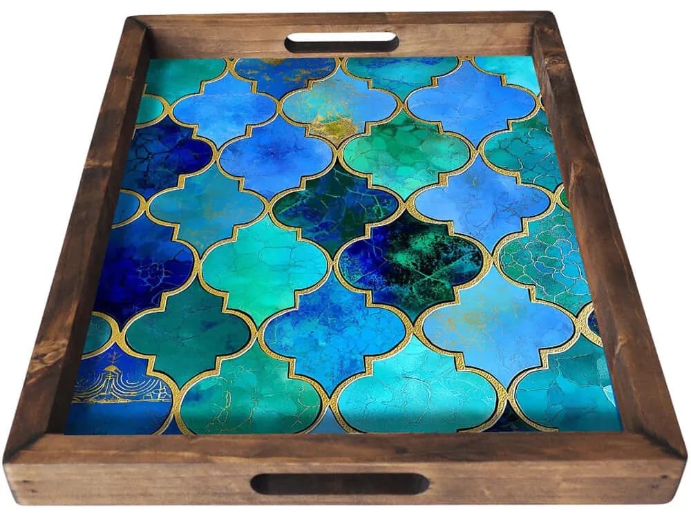 Δίσκος Σερβιρίσματος 799EVL1105 48x38x4cm Multi Aberto Design Mdf,Ξύλο