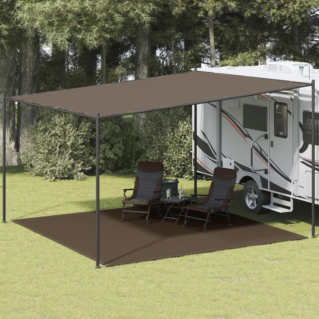 vidaXL Χαλί Σκηνής Καφέ 400 x 400 εκ.