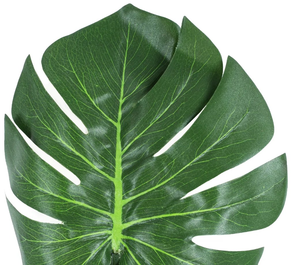 GloboStar® Artificial Garden MONSTERA LEAF 20222 Τεχνητό Διακοσμητικό Φύλο Μονστέρας Π28 x Υ83cm