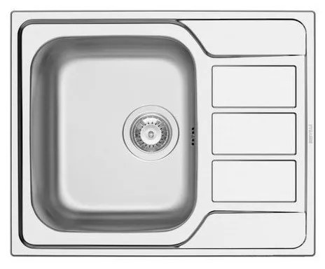 Pyramis Athena 1B 1D Ανοξείδωτος Αντιστρεφόμενος Ένθετος Νεροχύτης Σατινέ Με 1 Γούρνα και Ποδιά 62x50 cm