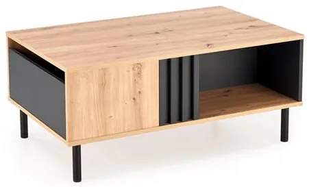 SONIA coffe table, artisan oak / black