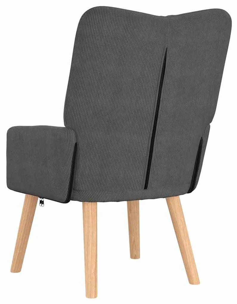 vidaXL Χαλαρωτική Πολυθρόνα Σκούρο γκρι 63 x 67 x 94 εκ. ύφασμα