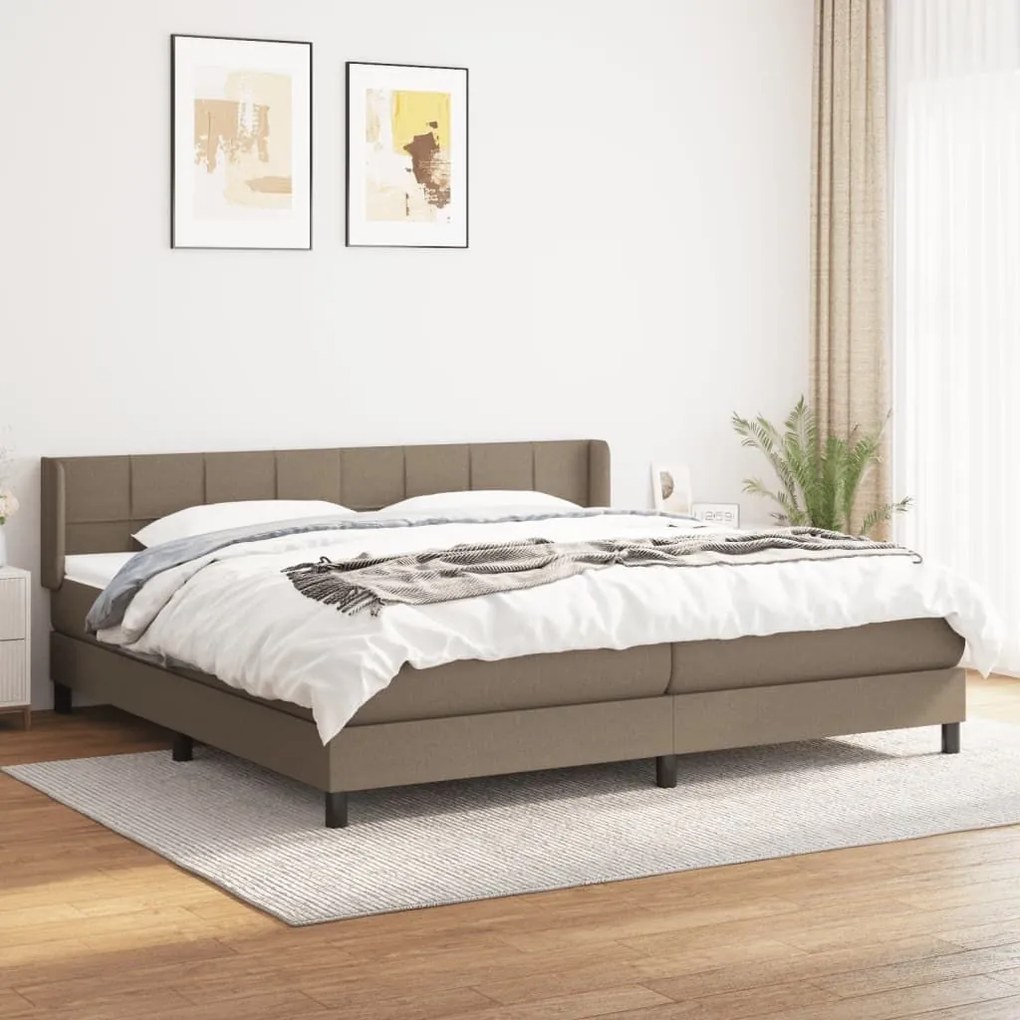 ΚΡΕΒΑΤΙ BOXSPRING ΜΕ ΣΤΡΩΜΑ TAUPE 200X200 ΕΚ. ΥΦΑΣΜΑΤΙΝΟ 3129741