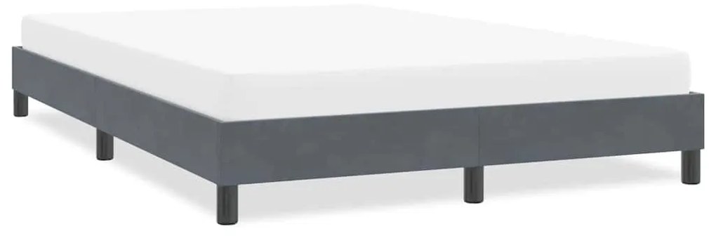 Σκελετός Κρεβατιού Χωρίς Στρώμα Σκ. Γκρι 160x210 εκ. Βελούδινο