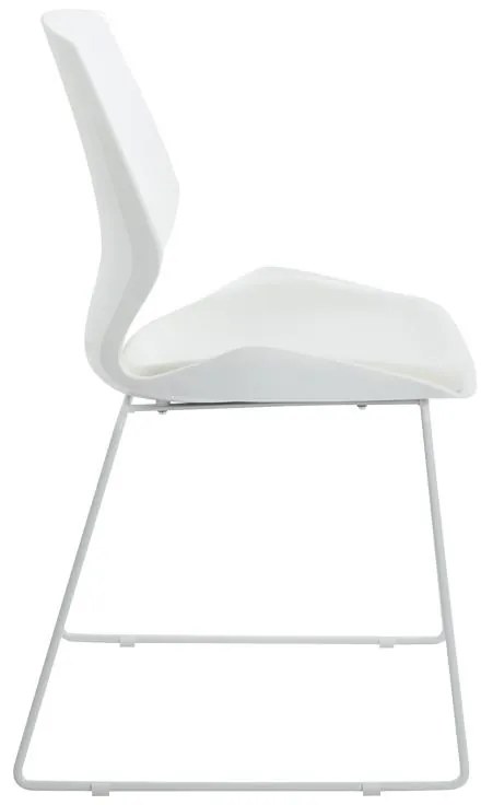 Καρέκλα γραφείου επισκέπτη Genuine PP λευκό - μπεζ μαξιλάρι 47x52x85 εκ. 47x52x85 εκ.