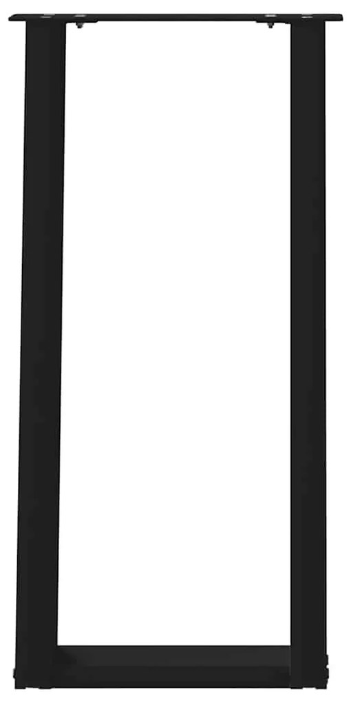 vidaXL Πόδια Κονσόλας σε Σχήμα U 2 τεμ. Μαύρο 28x(72-73) εκ. Ατσάλι