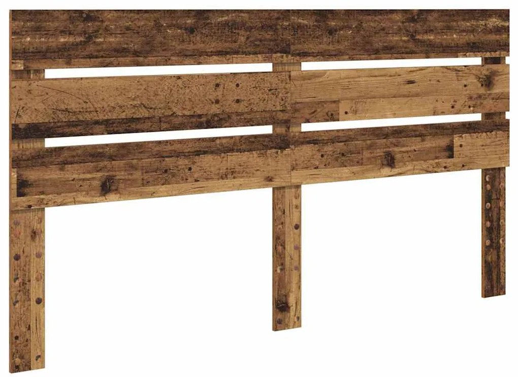 vidaXL Κεφαλάρι με κεφαλάρι Παλιό ξύλο 200 cm Επεξεργασμένο ξύλο