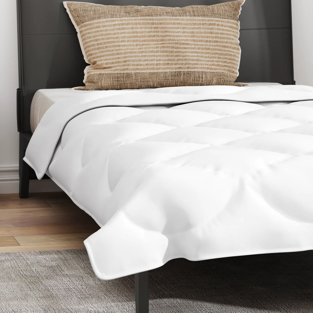 vidaXL Κουβέρτα 2 σε 1 με μαξιλάρι 2 pcs Λευκό 155 x 200 εκ. Μικροΐνες