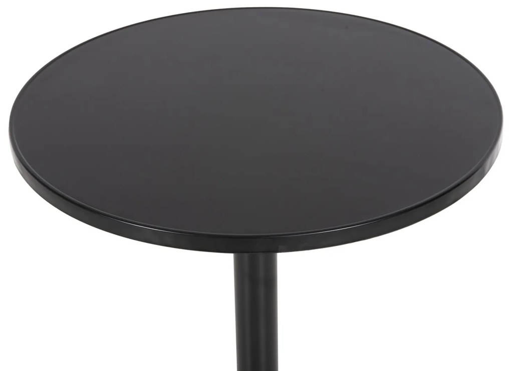 ΤΡΑΠΕΖΙ ΣΤΡΟΓΓΥΛΟ GOSS ΑΛΟΥΜΙΝΙΟ ΜΑΥΡΟ Φ60x70Υεκ.