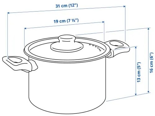 HEMLAGAD κατσαρόλα με καπάκι, 3 l 104.622.03