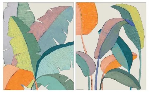 VÄRMA πόστερ/φύλλα μπανανιάς, 2 τεμ. 40x50 cm 705.705.39