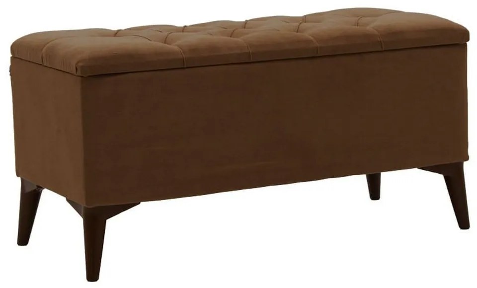 Σκαμπό-Μπαούλο Elone 90x40x44cm Brown-Walnut